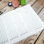 재봉틀스티치 미싱연습지 10매 재봉틀연습원단 33X38 미싱공방용 : 루시다이아몬드