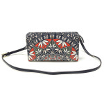 [중고명품 미스터문] Tory Burch(토리버치) 11169121 네이비 멀티 컬러 캔버스 금장 케링턴 월릿 클러치 크로스백 [중고명품매입]... 