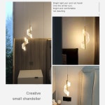 PC방 식탁 인테리어 LED 경관 거실등 바 라인 조명 북유럽 led 펜던트 실내 홈 침대 옆 거실 장식 통로 현대 매달려 램프 : 제이엠에스몰