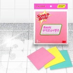 3M 부직포 칼라 행주 3매입 주방용품/물기/수세미/다용도 : 몽동마트