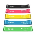 Gritin 운동 밴드 G3227 피트니스 요가 크로스핏 라텍스 5색 세트 : 두토마켓