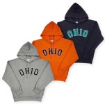 OHIO 오하이오 부클 자수 데일리 박스 오버핏 남녀공용 커플 후드티 3COLOR : 스트릿모던