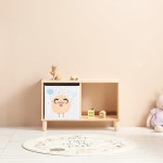 포근한 아이방 꾸미기 삼나무 원목 1단 2칸 책장 책꽂이 진열장 : 워니S몰