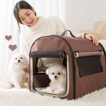 COZY 접이식 소프트켄넬 강아지 이동장 기내용가방 고양이 케이지 : 멍멍집사