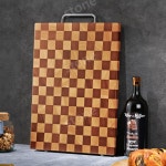 엔드그레인 도마타이어 바둑판 도마 아카시아 나무 가정용 단단한 나무 도마 직사각형 흑단 : 요상한 보따리