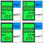 1pc 3 1 디지털 LCD TDS  EC 테스터 펜 4 디스플레이 모드 온도 측정기 수족관 풀 테스트 도구 단추 셀 부품 : 미소미팔