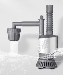 물고기 탱크 청소기 자동 흡입 펌프 낮은 물 필터 모래 세척 fecal 수족관 accessories220-240V : 미소미팔