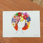 압화드로잉카드 DIY키트 미술놀이 만들기키트 어르신놀이 : 체크스토리