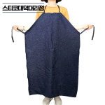 청 앞치마 데님 카페 공방 목공 도예 미술 애견 미용 앞치마 식당 주방 공장 청토시 : 스티코대덕대리점