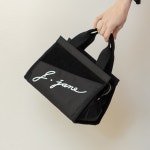 여성 골프웨어 제이제인 코듀로이 토트 백 (Black) : 제이제인 J.JANE