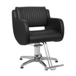 토탈헤어 UP-G 160 무광 화이트 크롬 원형 베이스 미용의자 / 미용실의자 기자재 기구 커트 미용실오픈 가구 기기 : 토탈헤어