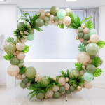 철재 원형아치프레임 1.8미터 2미터 풍선 포토존 웨딩 배경장식 꾸미기 : 파티플러스