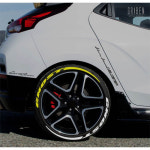 그리븐 타이어 스티커 반사 레터링 고스트 빛반사 TRP027 / 유광 테이프타입/화이트 / 배송메세지 명기 : 한스클럽 카 악세사리