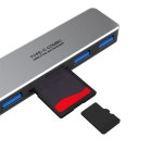 5 인 1 멀티 포트 어댑터 분배기 확장기 USB C 허브 타입-c 콤보 도킹 스테이션 노트북 pc용 3.0 SD TF 카드 리더기 : 미소미팔