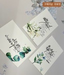 미담캘리 캘리그라피수업용 4x6수채엽서10종세트 : 캘리준비몰