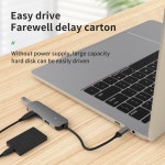 4 포트 USB 허브 고속 c형 분배기 어댑터 스테이션 PC 컴퓨터 액세서리 멀티포트 3.0 2.0 : 미소미팔
