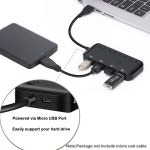 USB 3.0 허브 분배기-USB 익스텐더 4 포트 울트라 슬림 데이터 C C-USB 어댑터 스플리터 : 미소미팔