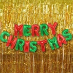 크리스마스 레드그린 은박풍선 연말파티 교회 첫돌 백일 성탄절 칠순 꾸미기 소품 : 이지파파