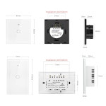 Tuya 스마트 라이프 WiFi LED 라이트 스위치 App Alexa Google 홈 무선 제어 터치 호환 중립 및 와이어 없음 : 까미유상점