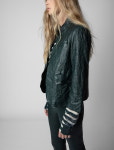  (세일)쟈딕앤볼테르 베리스 크리즈드 가죽 재킷 ZADIG&VOLTAIRE Verys Creased Leather Jacket : 그린나래샵