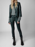  (세일)쟈딕앤볼테르 베리스 크리즈드 가죽 재킷 ZADIG&VOLTAIRE Verys Creased Leather Jacket : 그린나래샵
