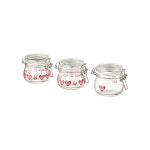 이케아 크리스마스 VINTERFINT 빈테르핀트 보관용기, 하트 패턴 유리/레드, 13 cl 305.308.33 : 프리퍼니처