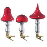VINTERFINT 장식3종 버섯 유리 레드 705.244.15 : 비욘드퍼니싱