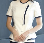 병원유니폼 단체복 승무원의상 관리사가운 병원근무복 간호복상의 CD858 : 한울유니폼