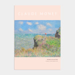 나의 사적인 그림 명화 인테리어 포스터 슬림우드 액자 A2 화이트 / 05번 클로드 모네 - 푸르빌의 절벽에서 : 멜팅스튜디오