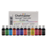 셰프마스터 쉐프마스터 리쿠아젤 식용색소 스타터세트 20ml 12컬러 Chef Master Liqua-Gel Food Color : 시카고팩토리