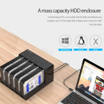 Orico-5 베이 Usb 3.0 HDD 도킹 스테이션 도구 USB To SATA 6Gbps 하드 드라이브 인클로저 케이스 오프라인 복제 원터치 백업 : 미소미팔