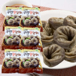 업소용 메밀 만두 1.4kgx6 쫄깃한 원형 찐 전병 왕만두 고기맛 식당 음식점 대용량 만둣 : 라이프넛지