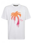 [PALM ANGELS] 남성 티셔츠 amp Polos PMAA001F22 JER0110132 WHITE FUCHSIA (1742325) : 루플랫몰