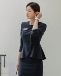 레일라 네이비 면접 정장 호텔유니폼 오피스룩 사무복 피부미용 피부과 코디네이터 : 라린느스타일