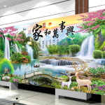 대형 재물폭포 가화만사흥 1 보석십자수 (AB+원형/전체) 신제품HG : 황금십자수