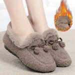 애니율 여성 겨울 양털 기모 플랫 로퍼 G1989 : 애니율