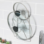 스파이더락 스마트 접착 주방 하부장 냄비뚜껑 거치대 걸이 정리대(실버) : 스파이더락