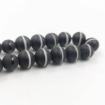 묵주반지 묵주팔찌 목걸이Tasbih 남자 자연 블랙 마노 화이트 라인 이슬람기도 비즈 misbaha 묵주 eid 선물 터키어 액세서리 팔찌... 