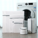 담앤드솜 세탁망 가방 호텔 속옷 지퍼 파인 메쉬 가방 세트 세탁기용 원형 보존 브래지어 빨래 브라 대형 망 소형 (20x30cm) 포인트스카이... 