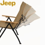 지프 Jeep 슬럼버 체어 샌드 각도 조절 리클라이너 캠핑 낚시 간편 접이식 체어 : 번영상회