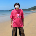 Pigment over speed racer half tee (unisex, red) : 오태기
