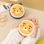 카카오프렌즈 얼굴형 손난로 보조배터리 C타입 충전 5000mAh, 노란 후드 춘식이 : 주식회사 리튬포어스