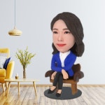 B103 버블헤드 여자정장 3D피규어제작 공로패 감사패 상패 퇴직 기념 선물 주문제작 명예퇴직 우수사원 10cm : 아바타피규어