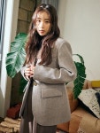 [온앤온]  울자켓 멜란지퍼플55  NW1WJA21 : pick pick