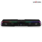 유니콘 SB-M9 2세대 레인보우 RGB LED 게이밍  USB 2채널 컴퓨터 PC사운드바 스피커 : 유니콘스토어