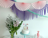 파티 허니콤 가랜드-라벤더 : 손재주스튜디오