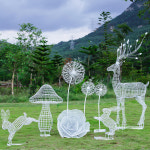 실외 정원 인테리어 장식 야외 단철 스테인레스 스틸 중공 발광 sika 사슴 D 100 : 모여라샵