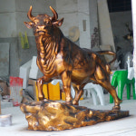 실외 정원 인테리어 장식 FRP 황무지 소 조각 대규모 야외 광장 공원 황소 D 207 : 모여라샵