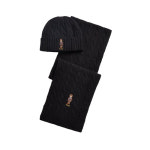 폴로랄프로렌 클래식 베어 울 머플러 비니 세트 블랙 공용 PC1043 001 : 메종파르코