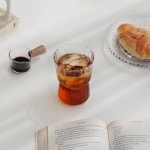 홈카페 내열 유리컵 예쁜 음료잔 아메리카노 쥬스 물컵 (550ml) : 모드니하우스